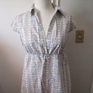 Old Navy Light Gray and Blue Women's Top, Size: L